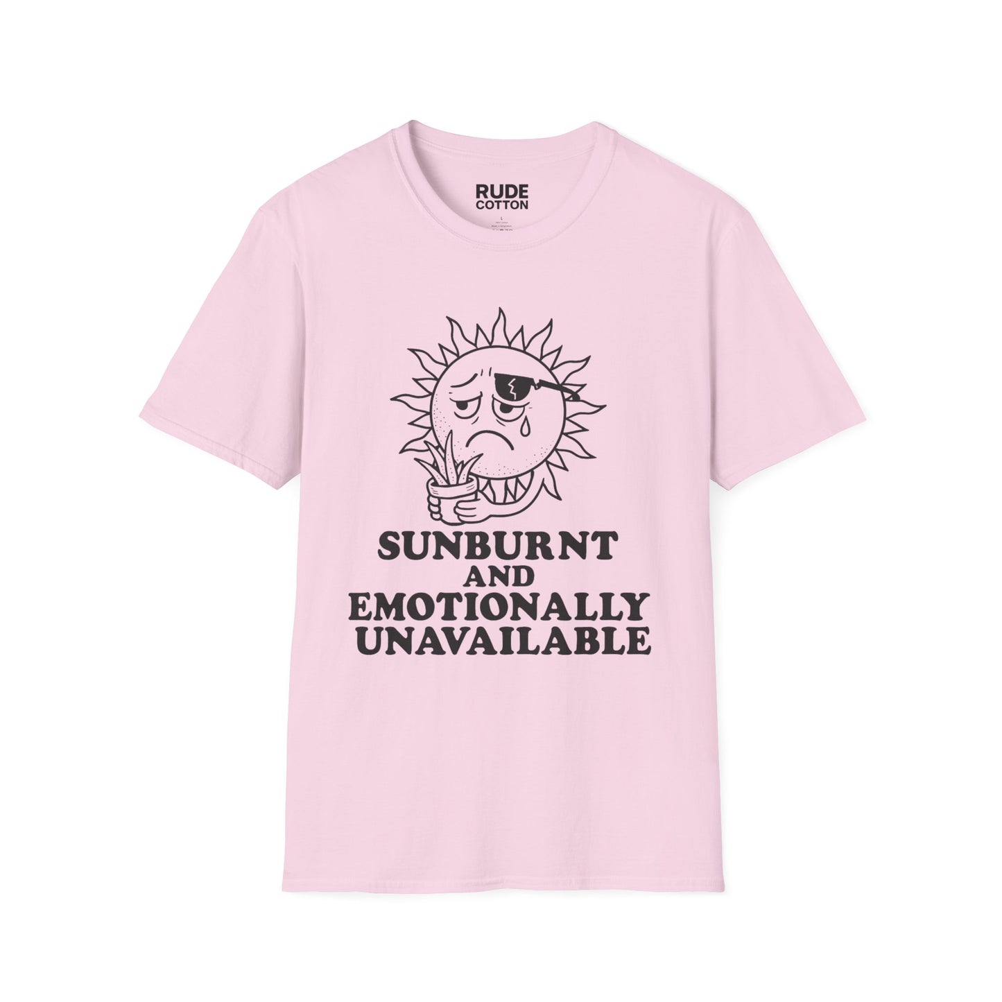 Sunburnt and Emotionally Unavailable Unisex T-Shirt - Funny Summer Graphic Tee