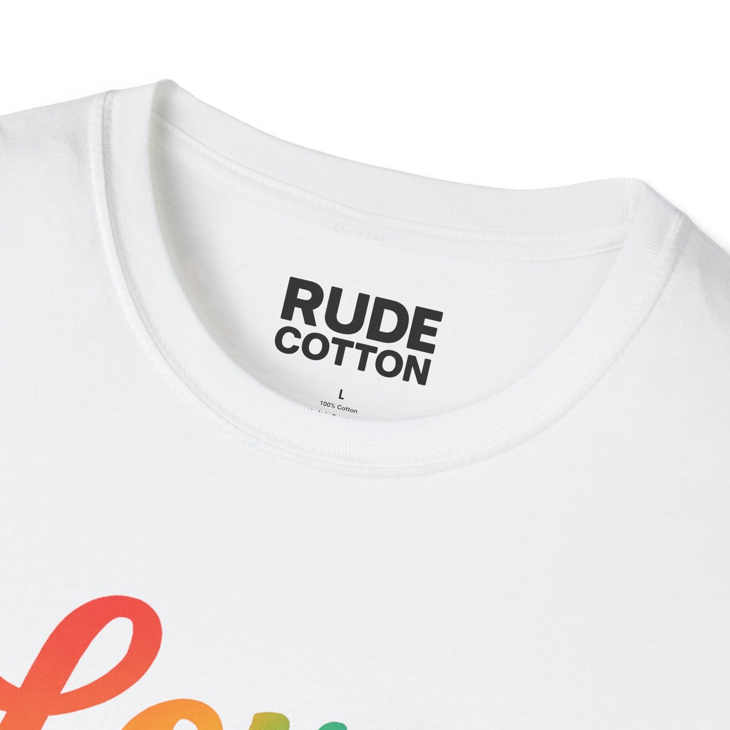 Love is a Spectrum Unisex Softstyle T-Shirt - Rainbow Heart Graphic Tee