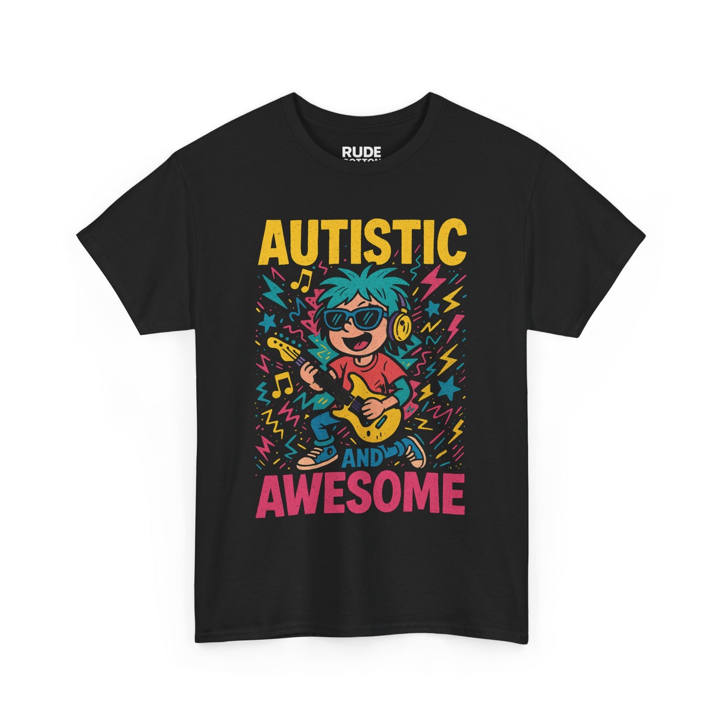 Autistic and Awesome Unisex Heavy Cotton Tee - Celebrate Neurodiversity