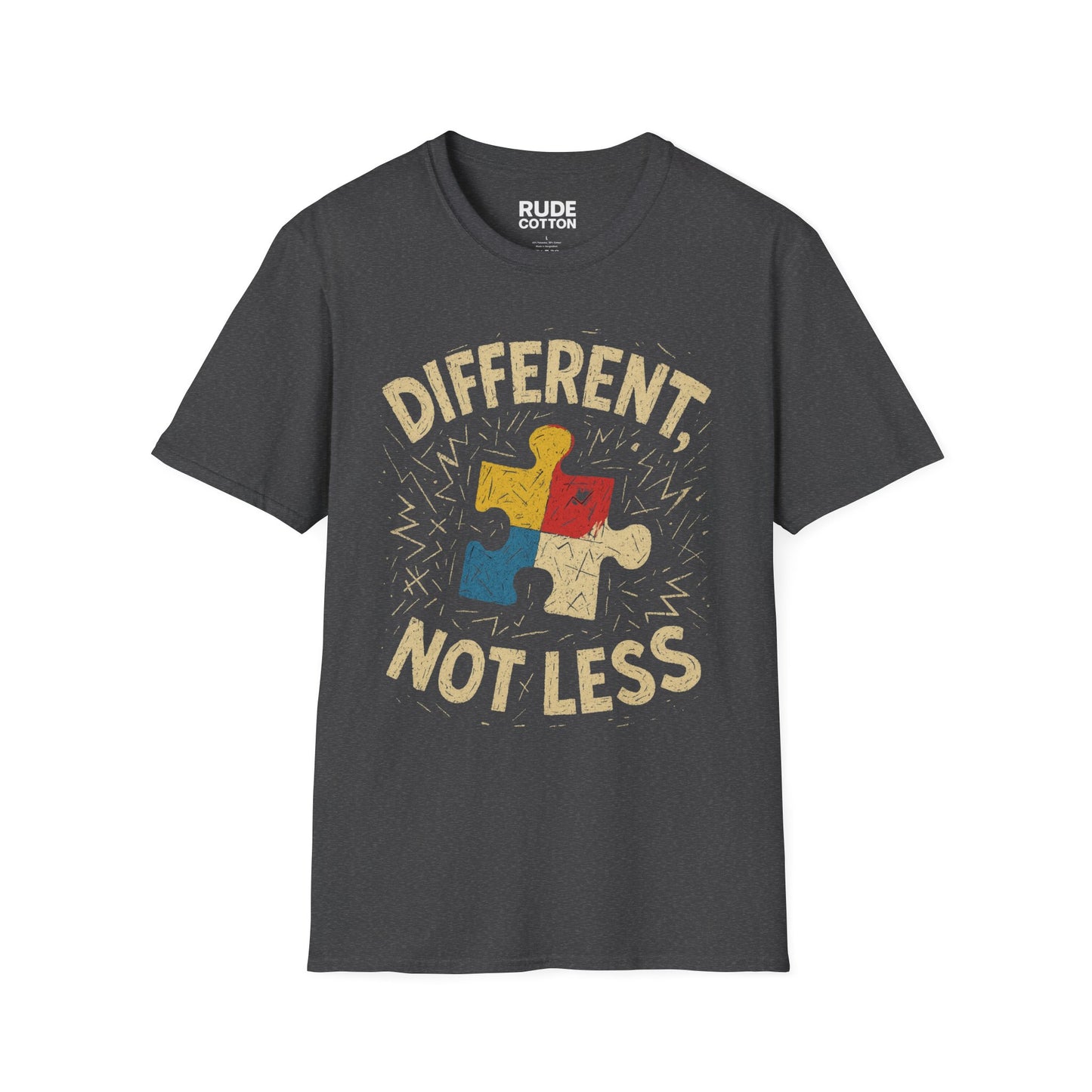 Autism Awareness T-Shirt - Different, Not Less - Unisex Softstyle Tee