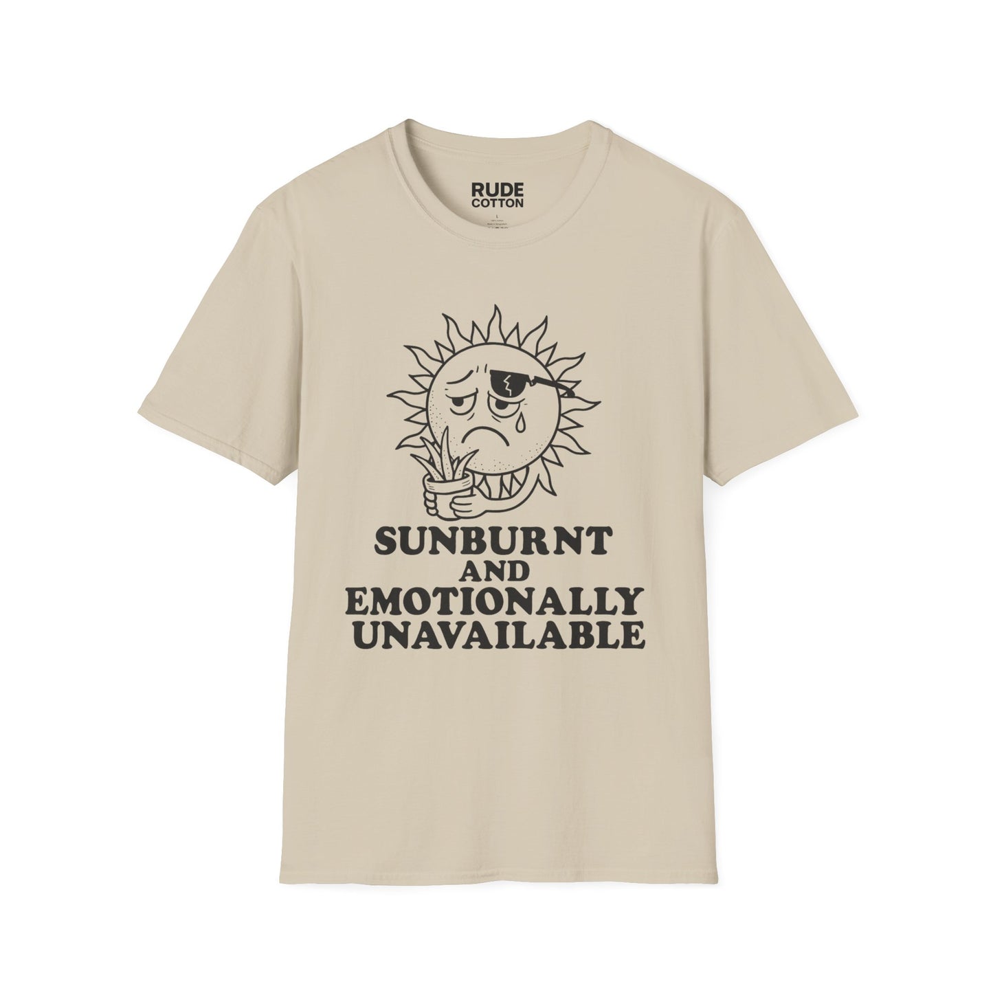 Sunburnt and Emotionally Unavailable Unisex T-Shirt - Funny Summer Graphic Tee