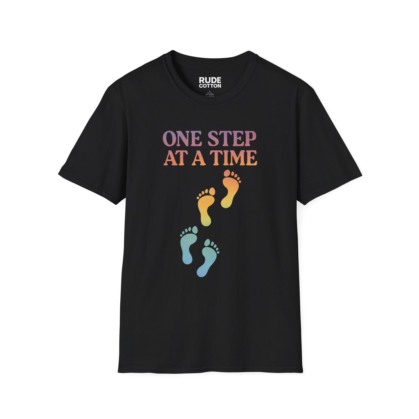 One Step at a Time Unisex Softstyle T-Shirt - Inspirational Graphic Tee