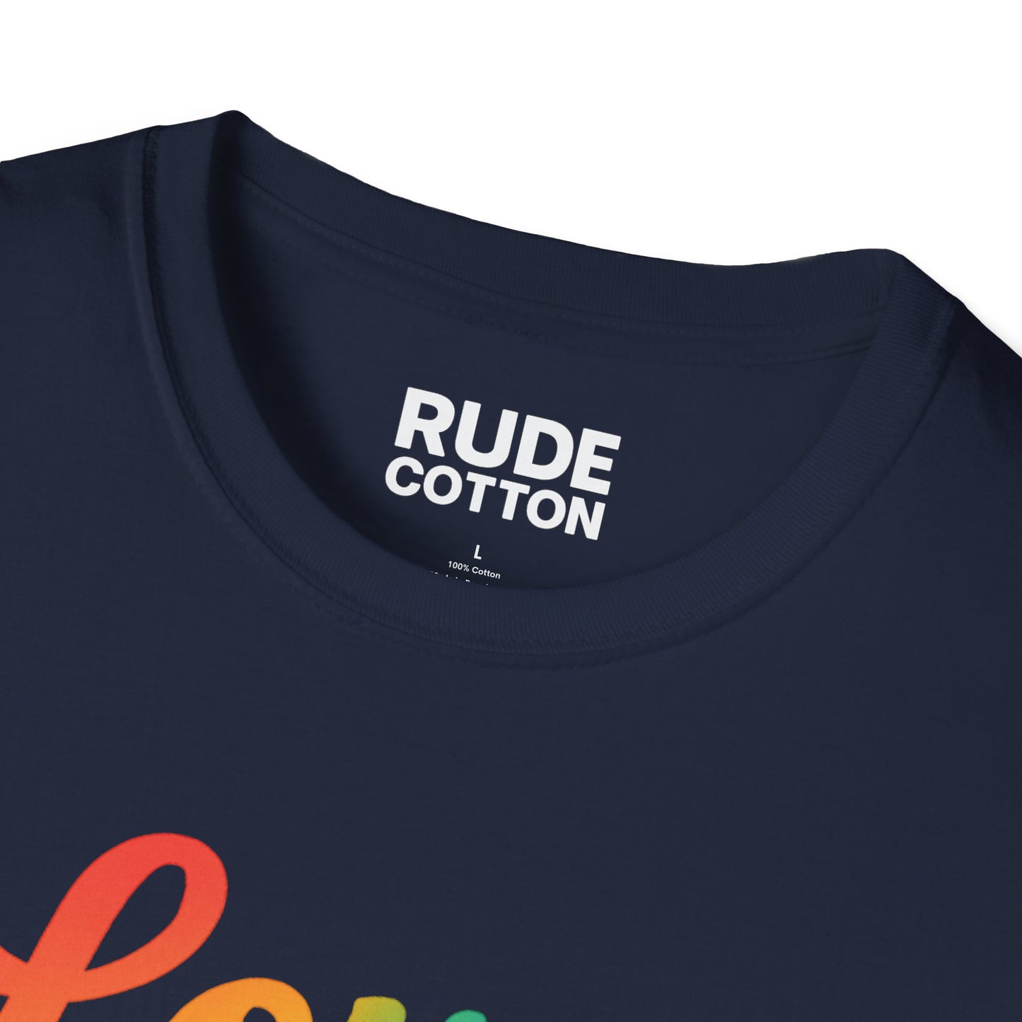 Love is a Spectrum Unisex Softstyle T-Shirt - Rainbow Heart Graphic Tee