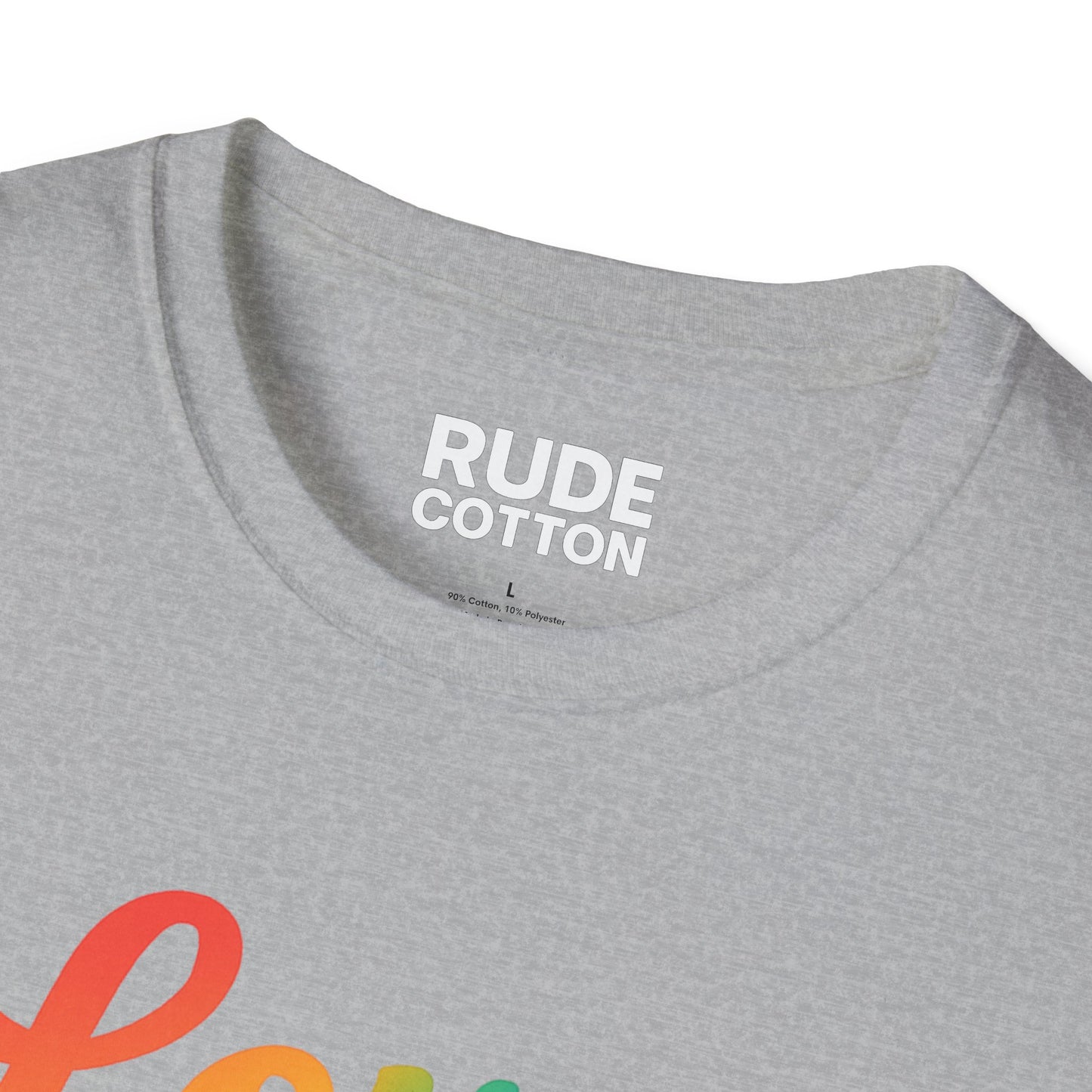 Love is a Spectrum Unisex Softstyle T-Shirt - Rainbow Heart Graphic Tee