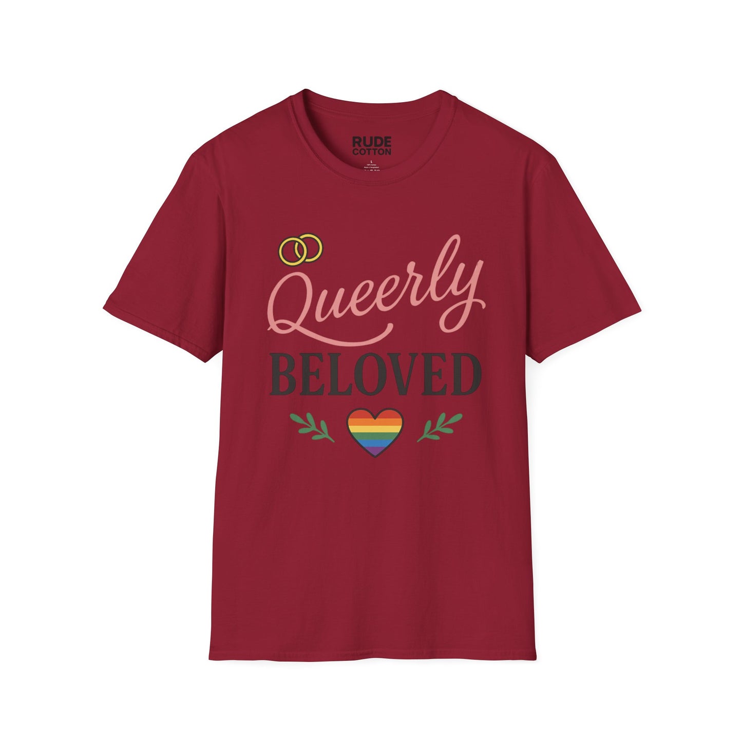 Queerly Beloved Unisex Softstyle T-Shirt - Celebrate Love & Pride