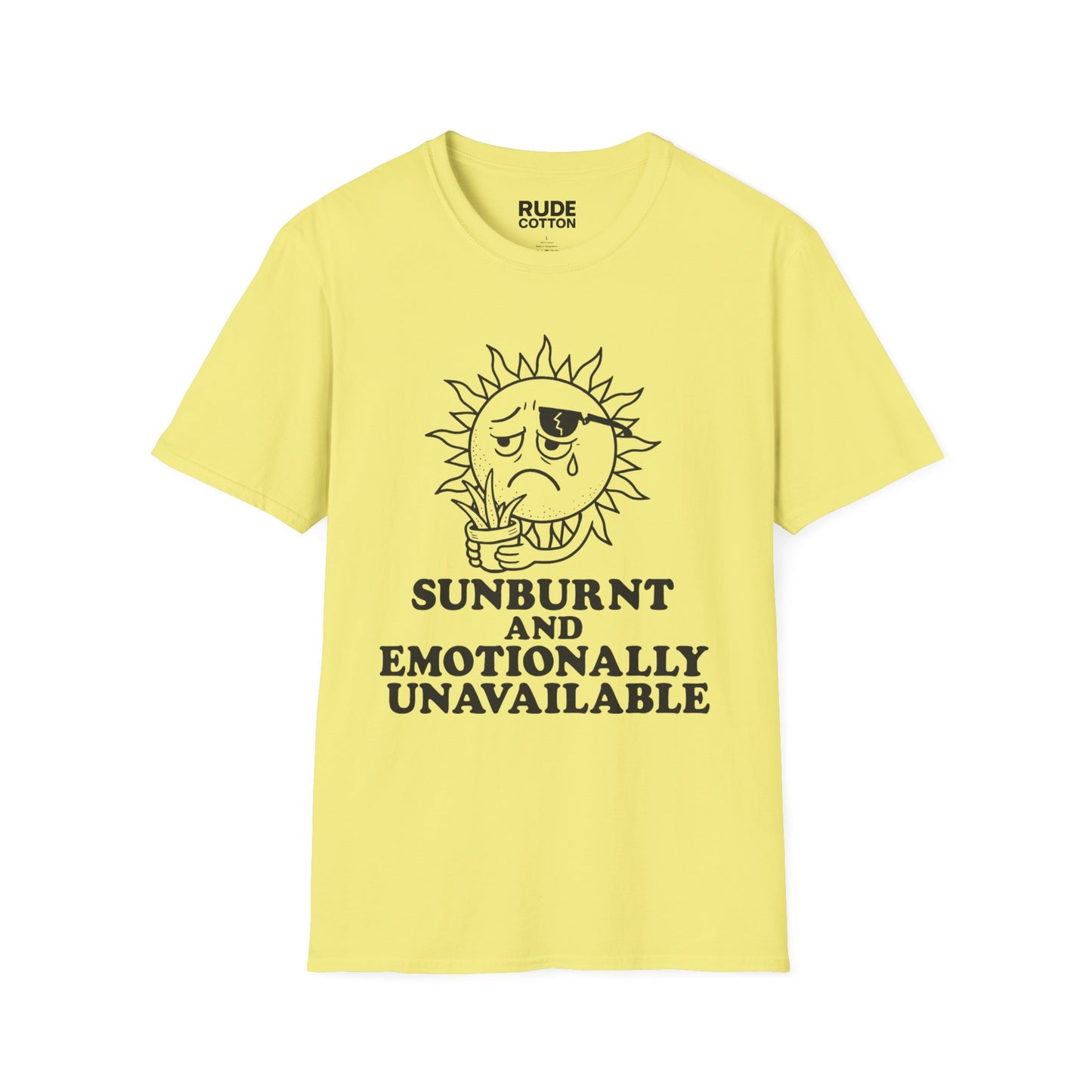Sunburnt and Emotionally Unavailable Unisex T-Shirt - Funny Summer Graphic Tee