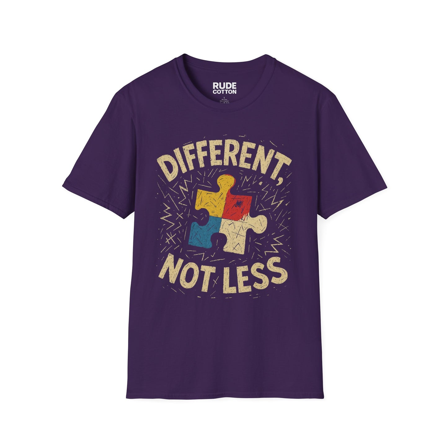 Autism Awareness T-Shirt - Different, Not Less - Unisex Softstyle Tee