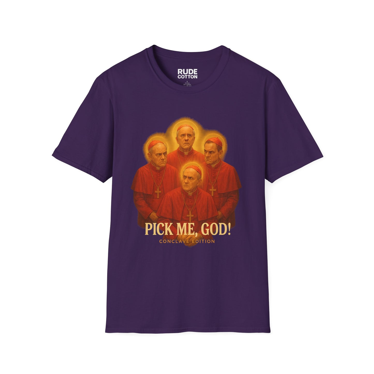 Funny Religious Unisex Softstyle T-Shirt - "Pick Me, God!"