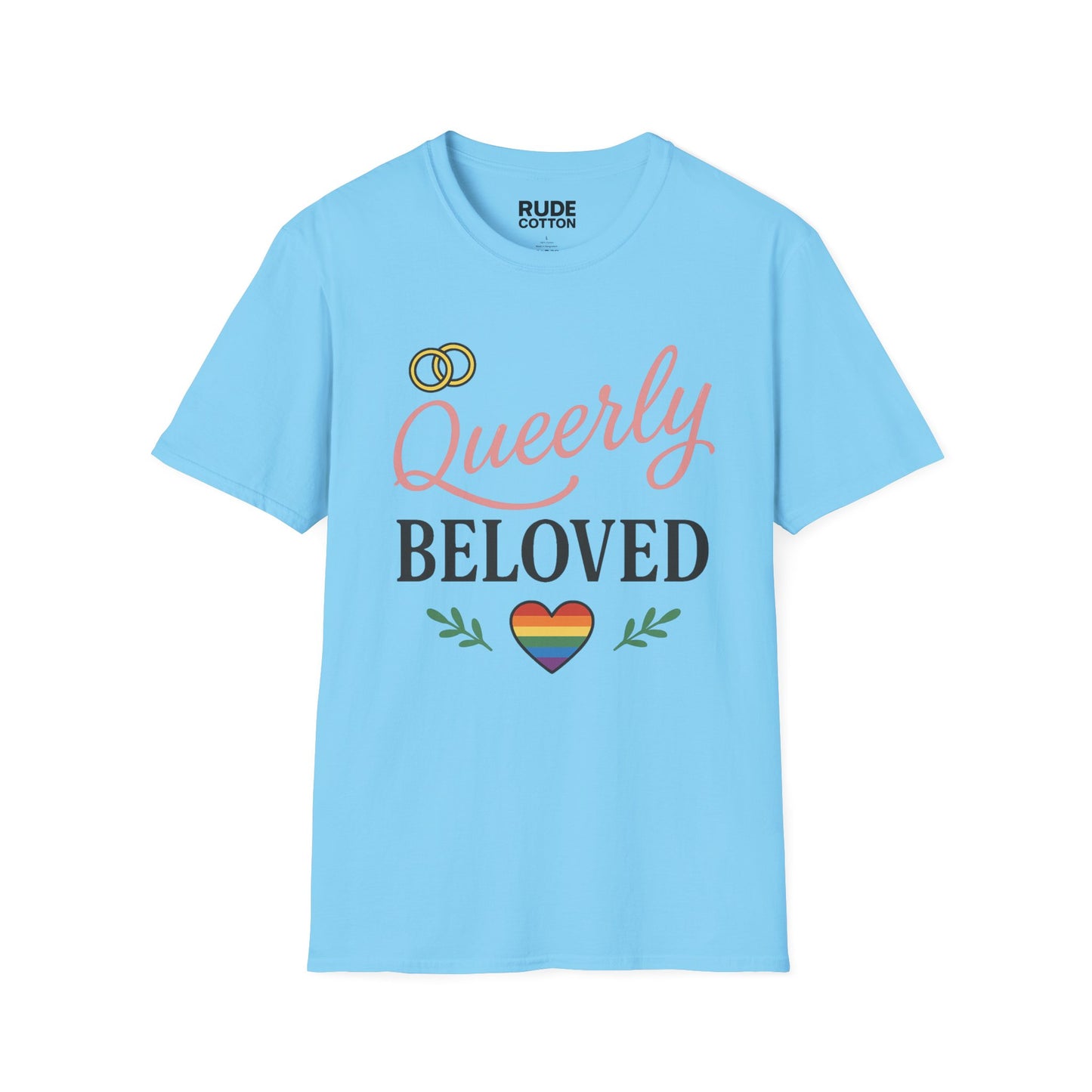 Queerly Beloved Unisex Softstyle T-Shirt - Celebrate Love & Pride