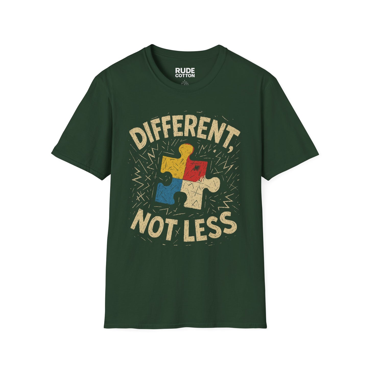 Autism Awareness T-Shirt - Different, Not Less - Unisex Softstyle Tee