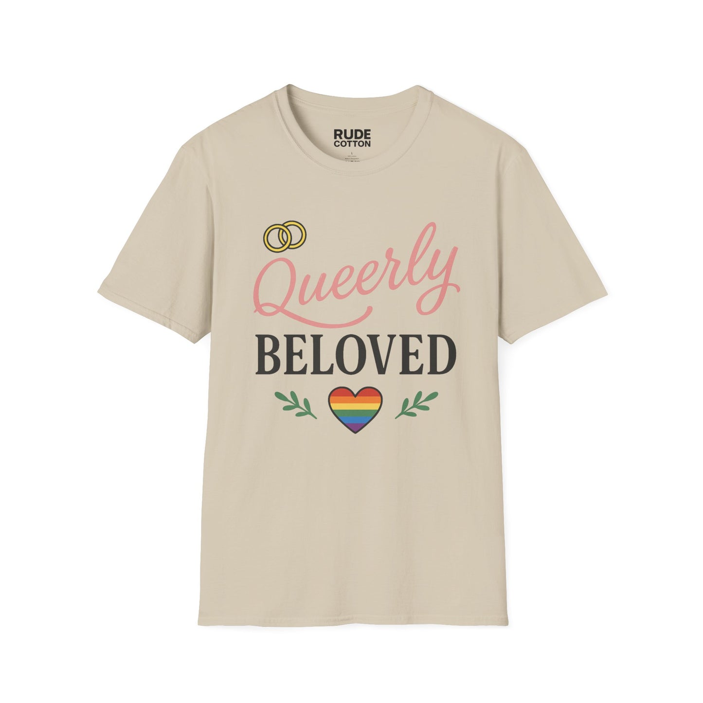 Queerly Beloved Unisex Softstyle T-Shirt - Celebrate Love & Pride