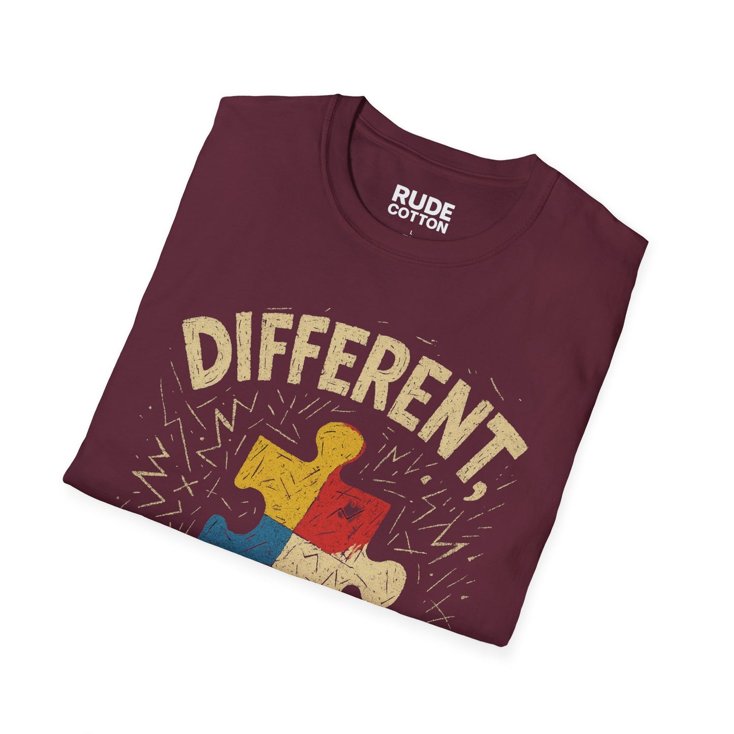 Autism Awareness T-Shirt - Different, Not Less - Unisex Softstyle Tee