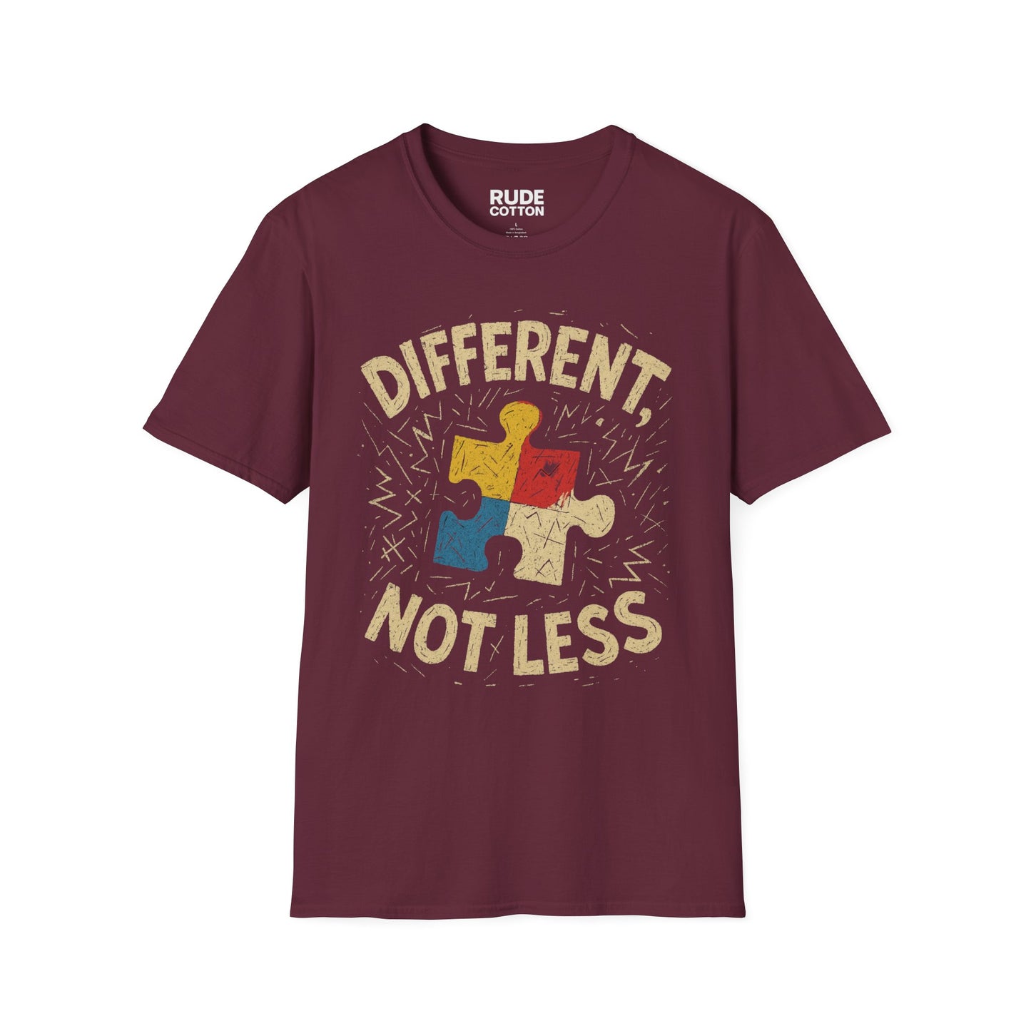 Autism Awareness T-Shirt - Different, Not Less - Unisex Softstyle Tee