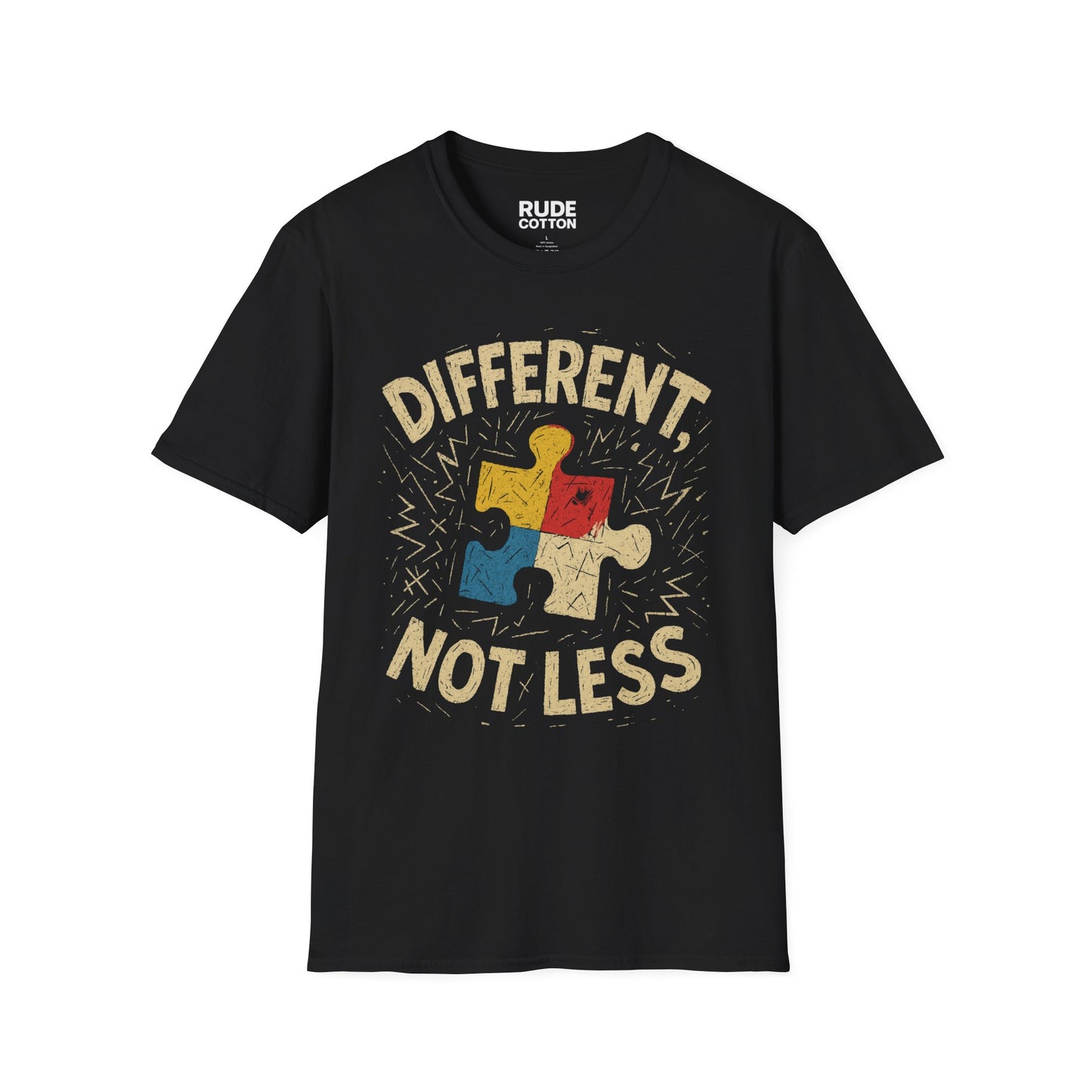 Autism Awareness T-Shirt - Different, Not Less - Unisex Softstyle Tee