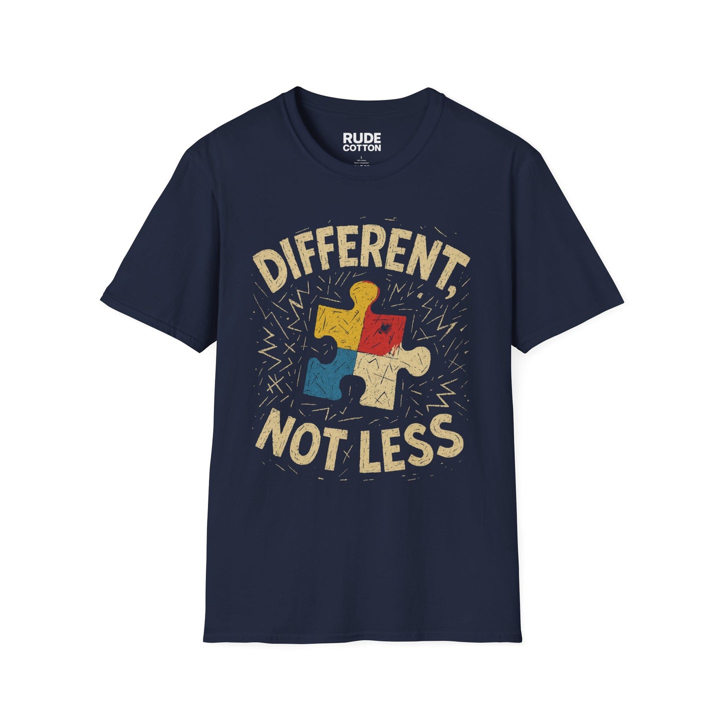 Autism Awareness T-Shirt - Different, Not Less - Unisex Softstyle Tee