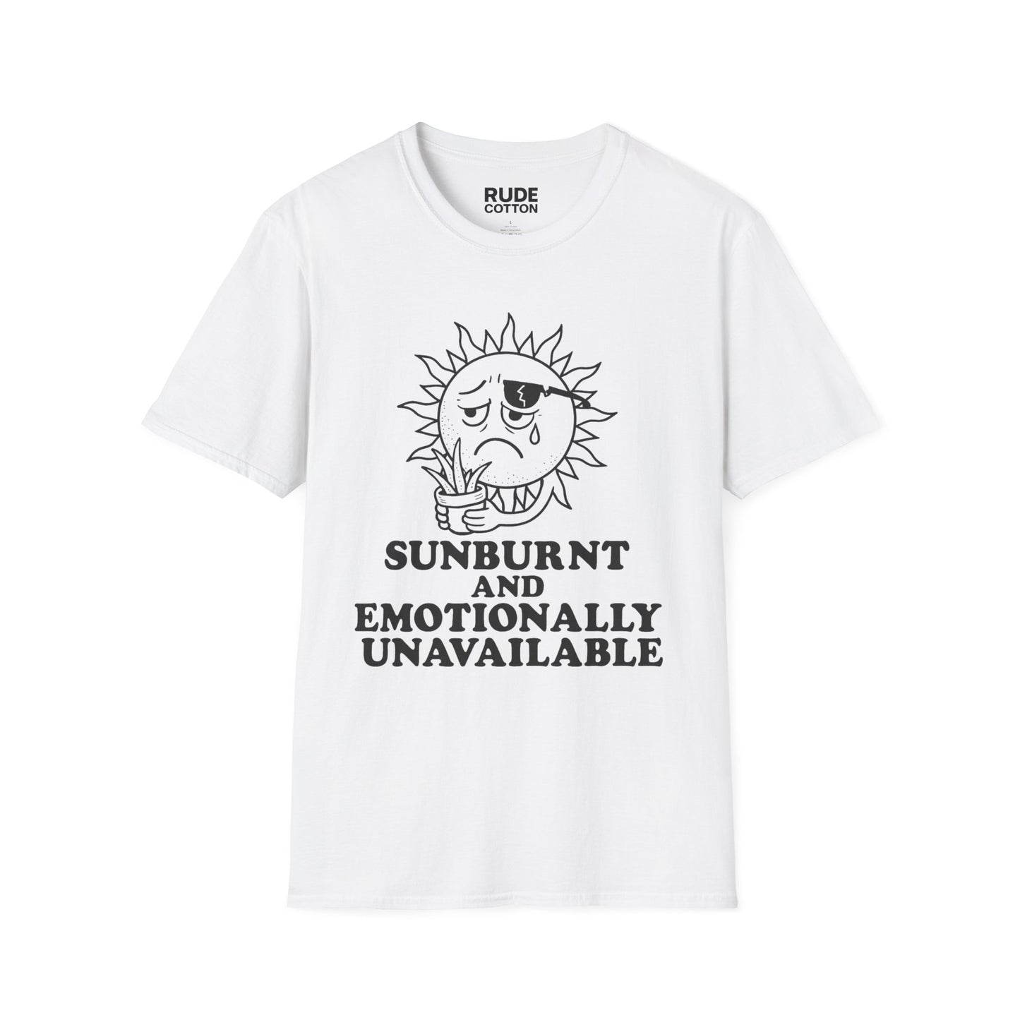 Sunburnt and Emotionally Unavailable Unisex T-Shirt - Funny Summer Graphic Tee